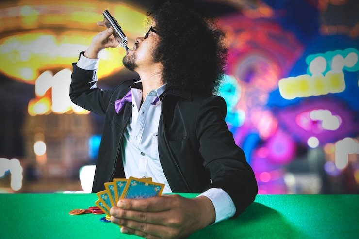 Dealer profesional membagikan kartu dalam permainan Baccarat live